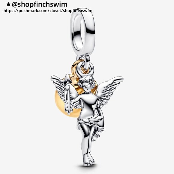 Pandora Cupid Dangle Charm - Picture 1 of 6